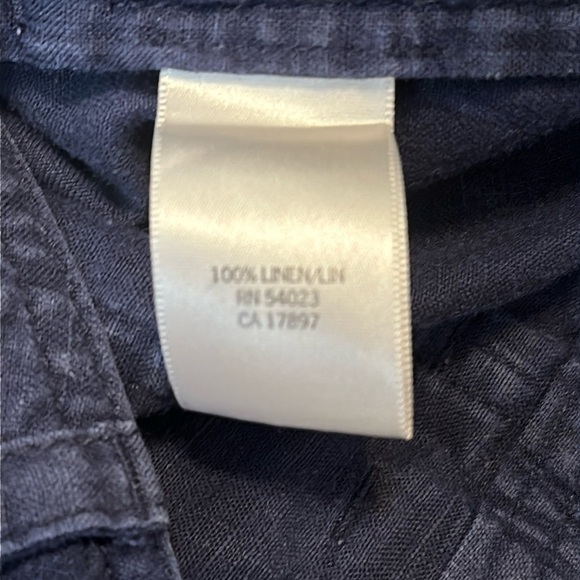 Banana Republic size 8 linen Women's Navy Wide-Leg Jeans - Picture 4 of 6